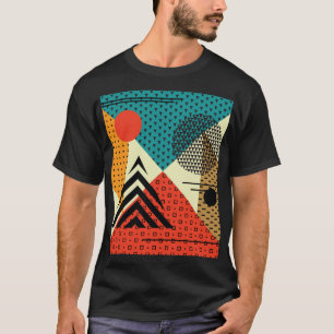 Moderne geometrische Elemente, Retro-Stil. T-Shirt