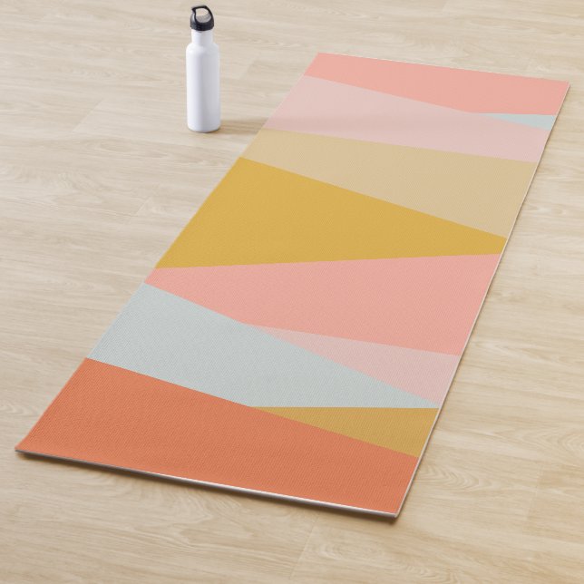 Moderne geometrische Erdtöne warm Abstrakt Yogamatte (Beispiel)