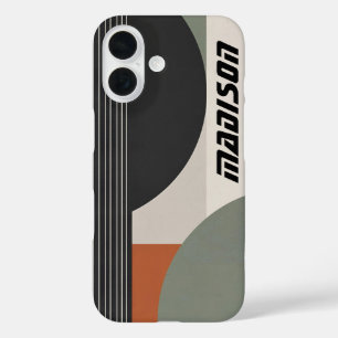 Moderne geometrische Fallkunst des Mittelalters iPhone 16 Hülle