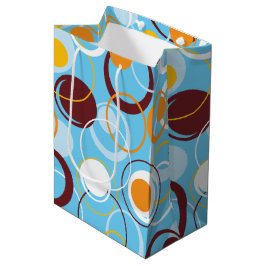 Moderne geometrische Farbkreise Gestaltungsmuster Mittlere Geschenktüte