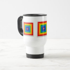 Moderne geometrische Farbpophkunst Reisebecher