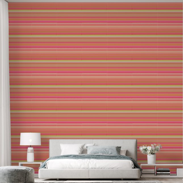 Moderne geometrische Farbstreifen Peeling und Kleb Tapete (Schlafzimmer)