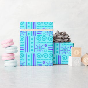Moderne geometrische festliche Whimsical Bachelor Geschenkpapier