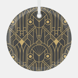 Moderne geometrische Fliesen Art Deco Ornament Aus Glas