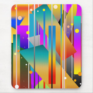 Moderne geometrische Formen abstraktes Muster Mousepad