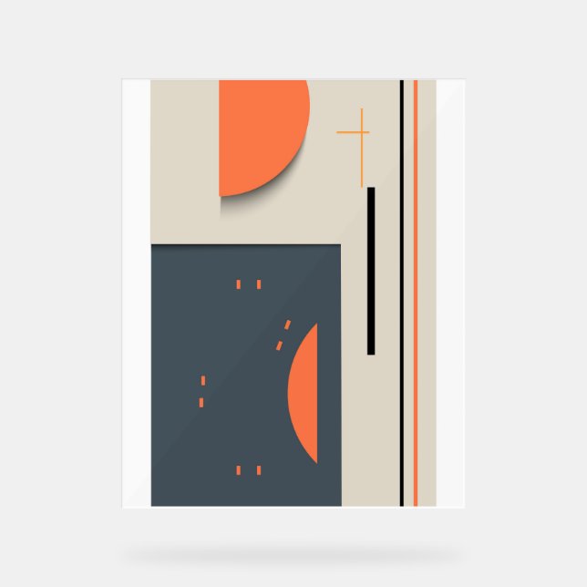 Moderne geometrische Formen Acrylschild (Vorderseite)