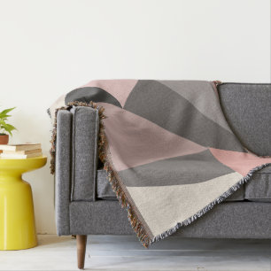 Moderne geometrische Formen aus rosa und grauem Mi Decke