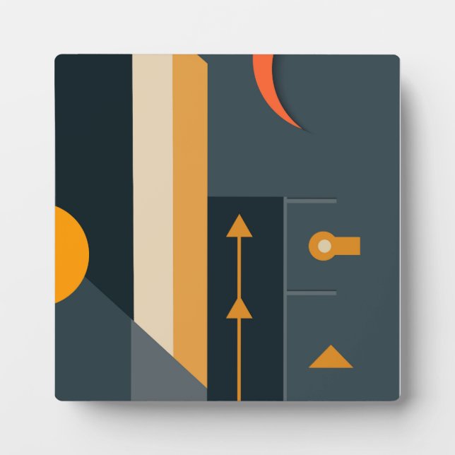 Moderne geometrische Formen Fotoplatte (Vorderseite)