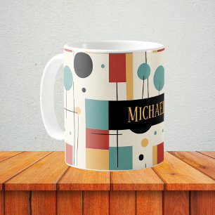 Moderne geometrische Formen mit Namen Kaffeetasse