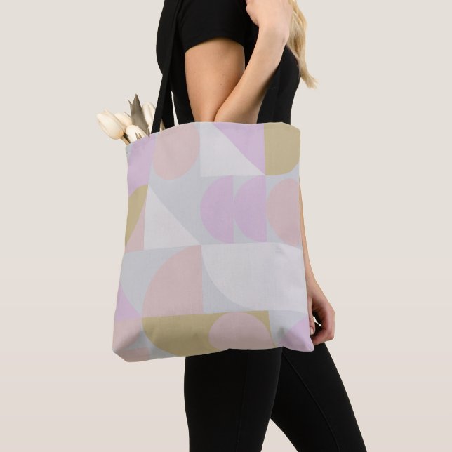 Moderne geometrische Formen Muster in Winterpasten Tasche (Von Nahem)