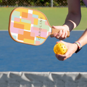 Moderne geometrische Formen Personalisiert Pickleball Schläger