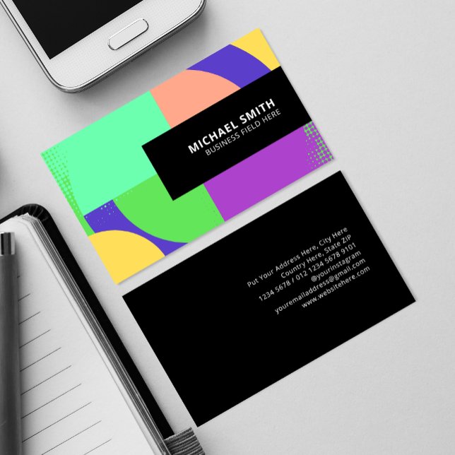 Moderne geometrische Formen Visitenkarte (Von Creator hochgeladen)