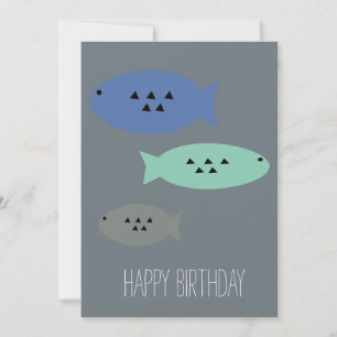 Moderne geometrische Formen von Fischen, nautisch Karte