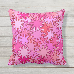 Moderne geometrische Gänge, Fuchsie und Rosa Kissen