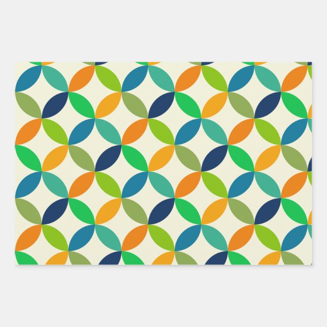 Moderne geometrische Geometrie des Minimalistische Geschenkpapier Set (Vorderseite)