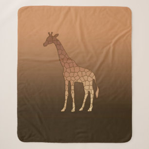 Moderne geometrische Giraffe, Kupfer und braun Sherpadecke