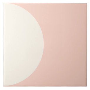 Moderne geometrische girly rosa Korallen-Halbkreis Fliese