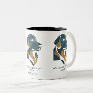 Moderne geometrische Golden Retriever Mom Tasse in