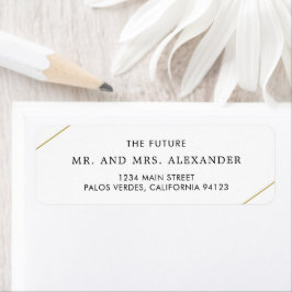 Moderne geometrische Goldlinien Hochzeitsskala-Rüc