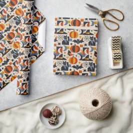 Moderne geometrische Halloween-Dekoration Geschenkpapier