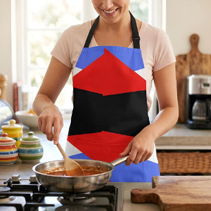 Moderne geometrische Harlekin-Muster Rot Blau Schw Schürze