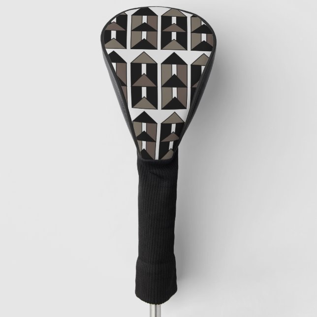 Moderne geometrische Hauskunst Golf Headcover (Vorderseite)