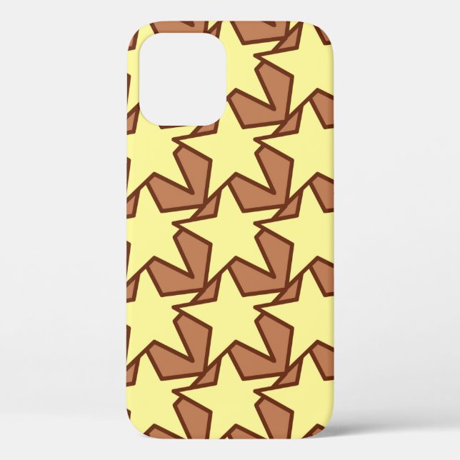 Moderne, geometrische, helle Gelb- und Kakaobraun Case-Mate iPhone Hülle (Rückseite)