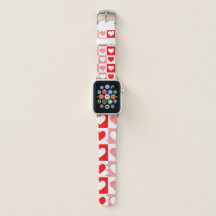 Moderne geometrische Herzen Apple Watch Armband
