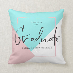 Moderne geometrische Hintergründe Graduate Typogra Kissen