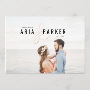 Moderne geometrische Hochzeit rettet die Daten Save The Date