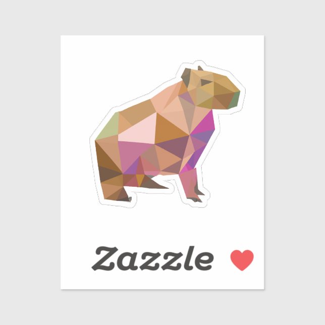 Moderne geometrische Kapelle für jeden Capybara Lo Aufkleber (Blatt)