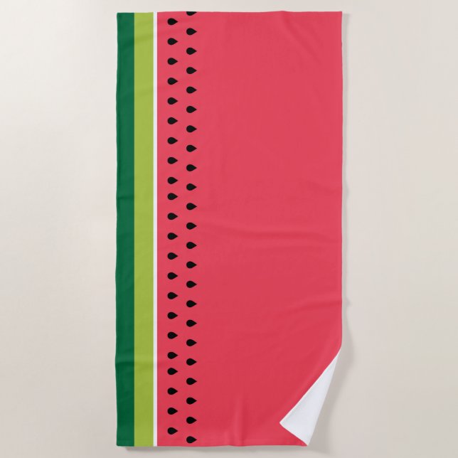 Moderne geometrische Korallen Rosa Grünes Wasserme Strandtuch (Vorderseite)