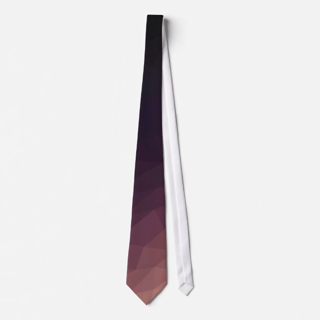 Moderne geometrische Krawatte rosa/violett/schwarz (Vorderseite)