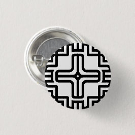 Moderne geometrische Kreuzlinienkunst Button