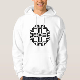 Moderne geometrische Kreuzlinienkunst Hoodie