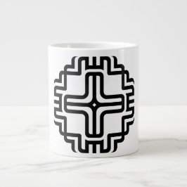 Moderne geometrische Kreuzlinienkunst Jumbo-Tasse