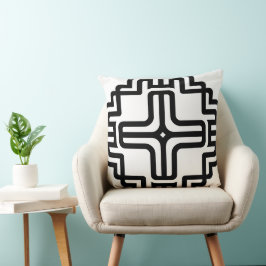 Moderne geometrische Kreuzlinienkunst Kissen