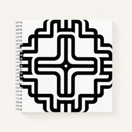 Moderne geometrische Kreuzlinienkunst Notizbuch