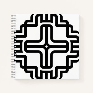 Moderne geometrische Kreuzlinienkunst Notizbuch