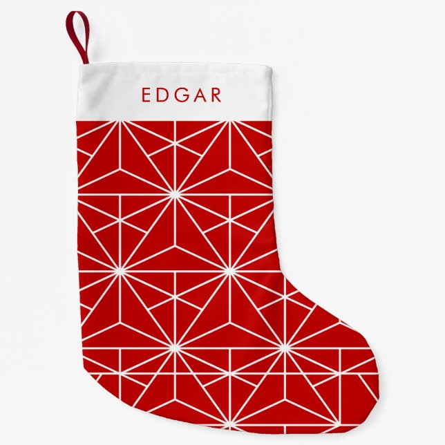 Moderne geometrische Kunst Deko Kleiner Weihnachtsstrumpf (Vorderseite)