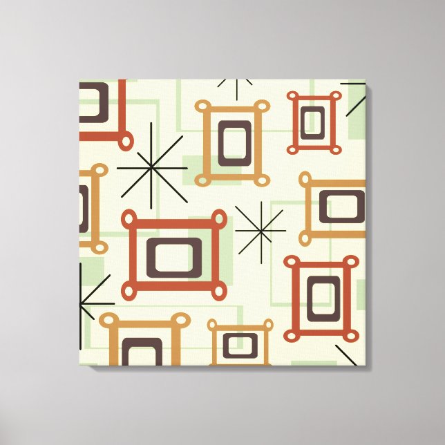 Moderne geometrische Kunst des Mittelalters Leinwanddruck (Vorderseite)