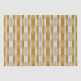 Moderne geometrische Kunst in goldgelb, grau-silbe Seidenpapier