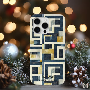 Moderne geometrische Labyrinth – Texturierte Elega Case-Mate iPhone Hülle