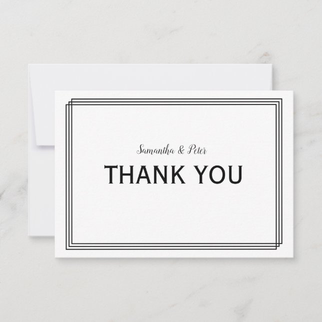 Moderne geometrische Linien - 3x5 Vielen Dank (Vorderseite)