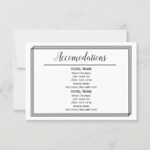 Moderne geometrische Linien - Unterkünfte Einladung