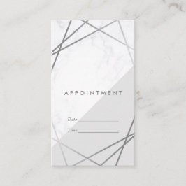 Moderne geometrische Marble&Grey Visitenkarte