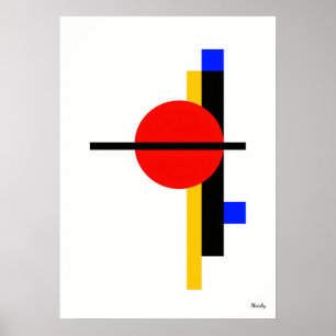 Moderne Geometrische Minimalistische Wandkunst im  Poster