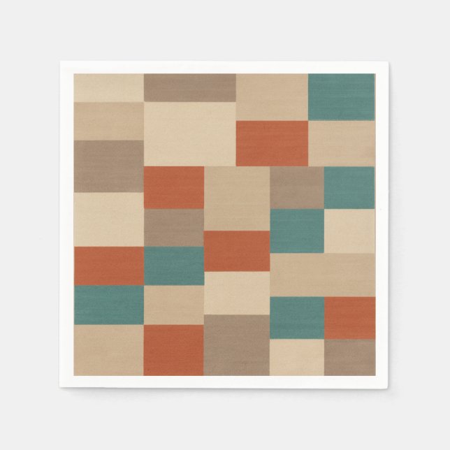 Moderne geometrische Mittelalter-Tücher Serviette (Vorderseite)