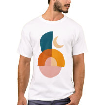 Moderne geometrische Mond-Abstraktkunst-Druck