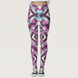 Moderne geometrische Mosaik – abstraktes Farbmuste Leggings